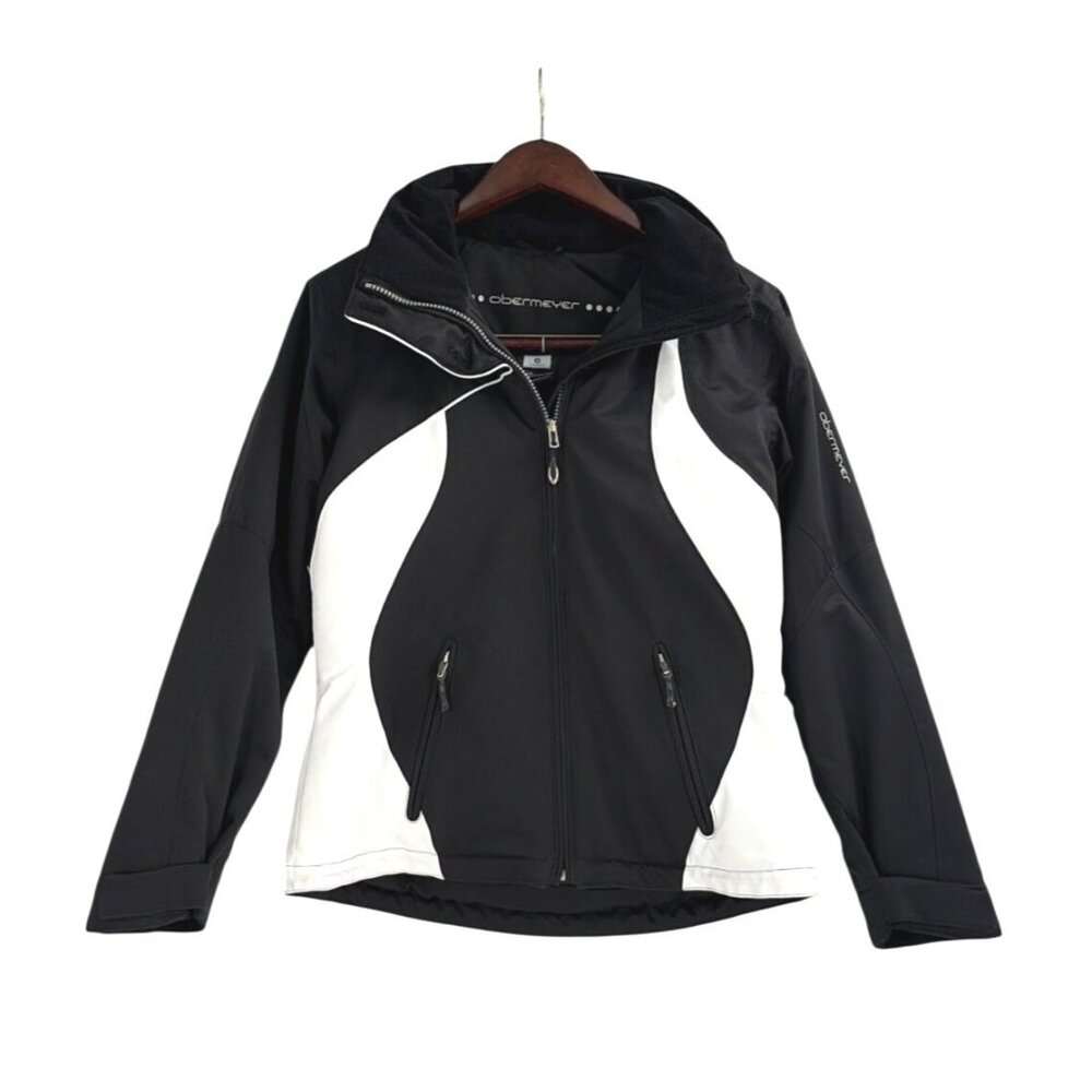 Obermeyer Womens 6 Snowbird Ski Snowboard Puffer Jacket Insulated Black White